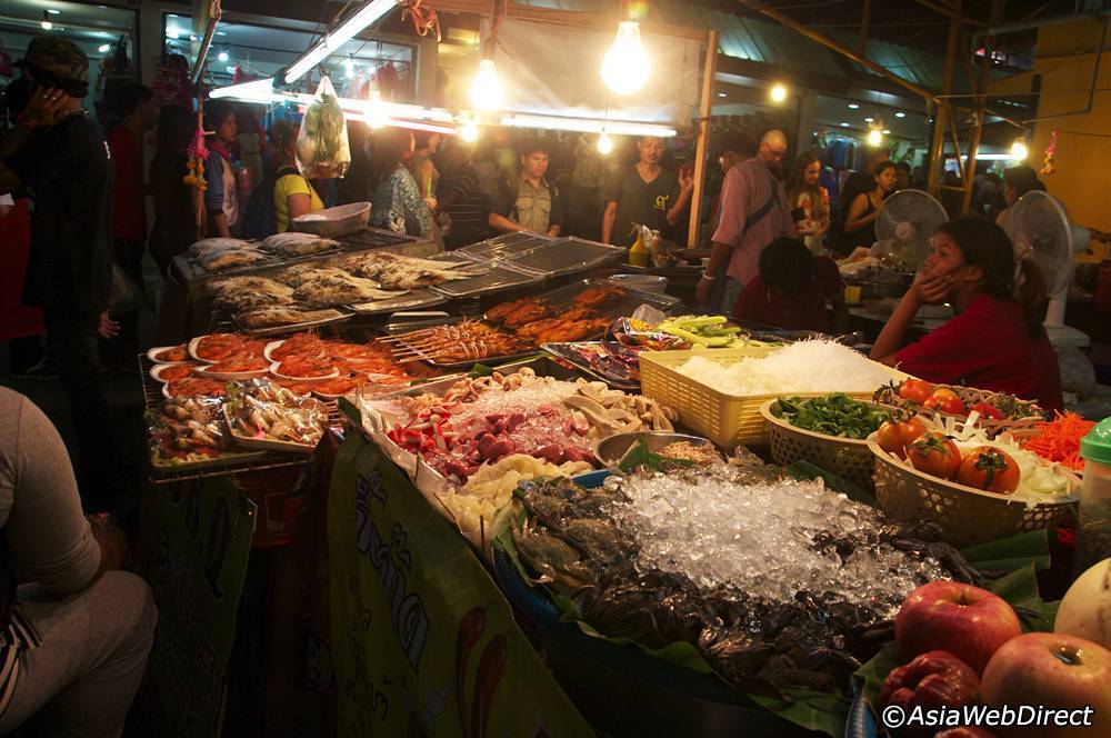 Ночной рынок в паттайе - теппразит, базаар, плавучий рынок