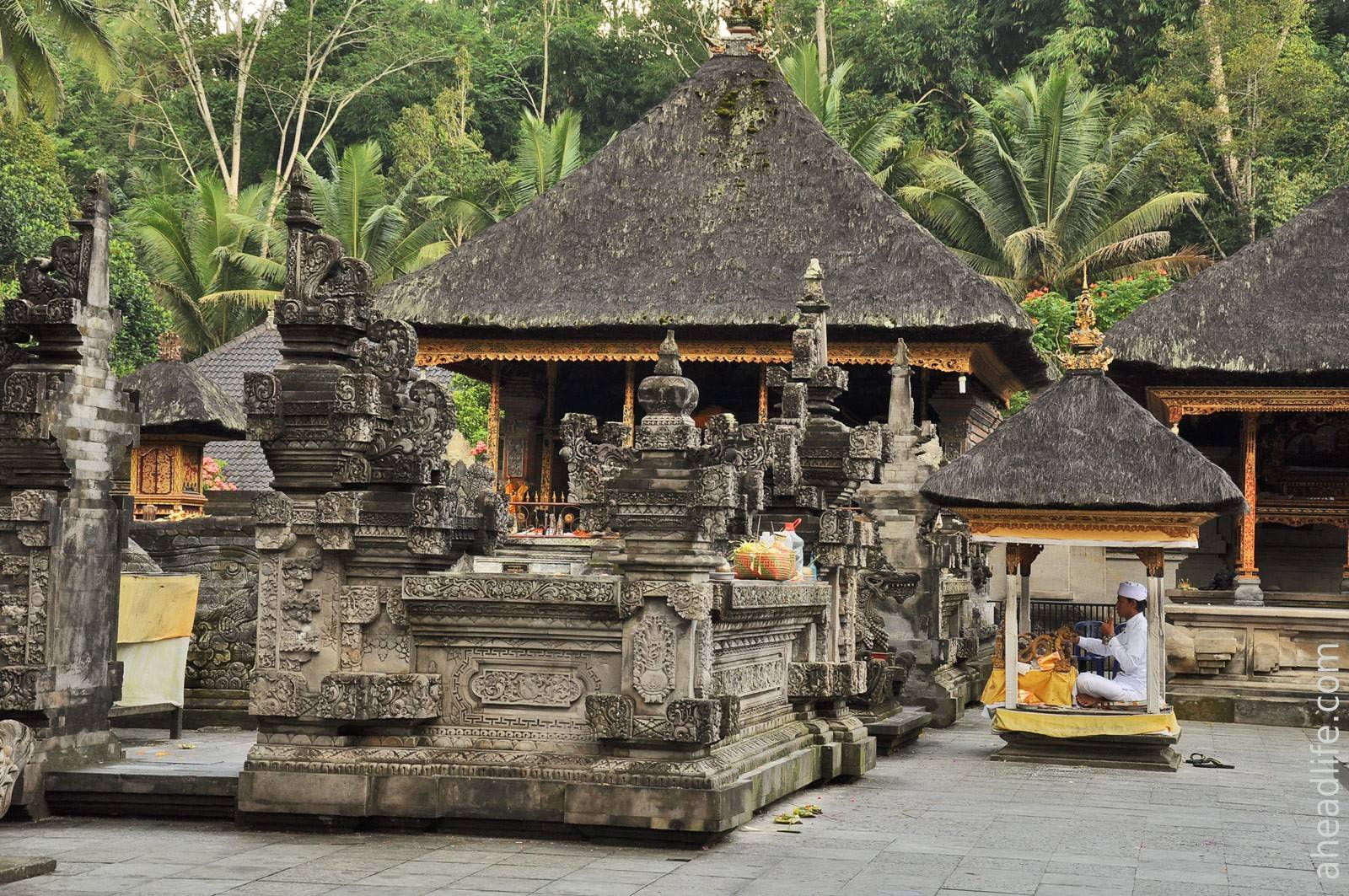 Священные источники в храме pura tirta empul на бали