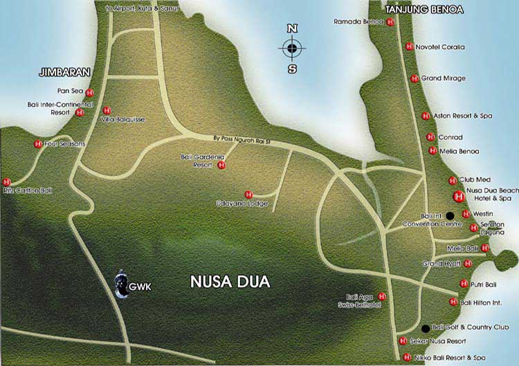 Пляж Нуса Дуа на Бали: расположение, чем заняться, как добраться