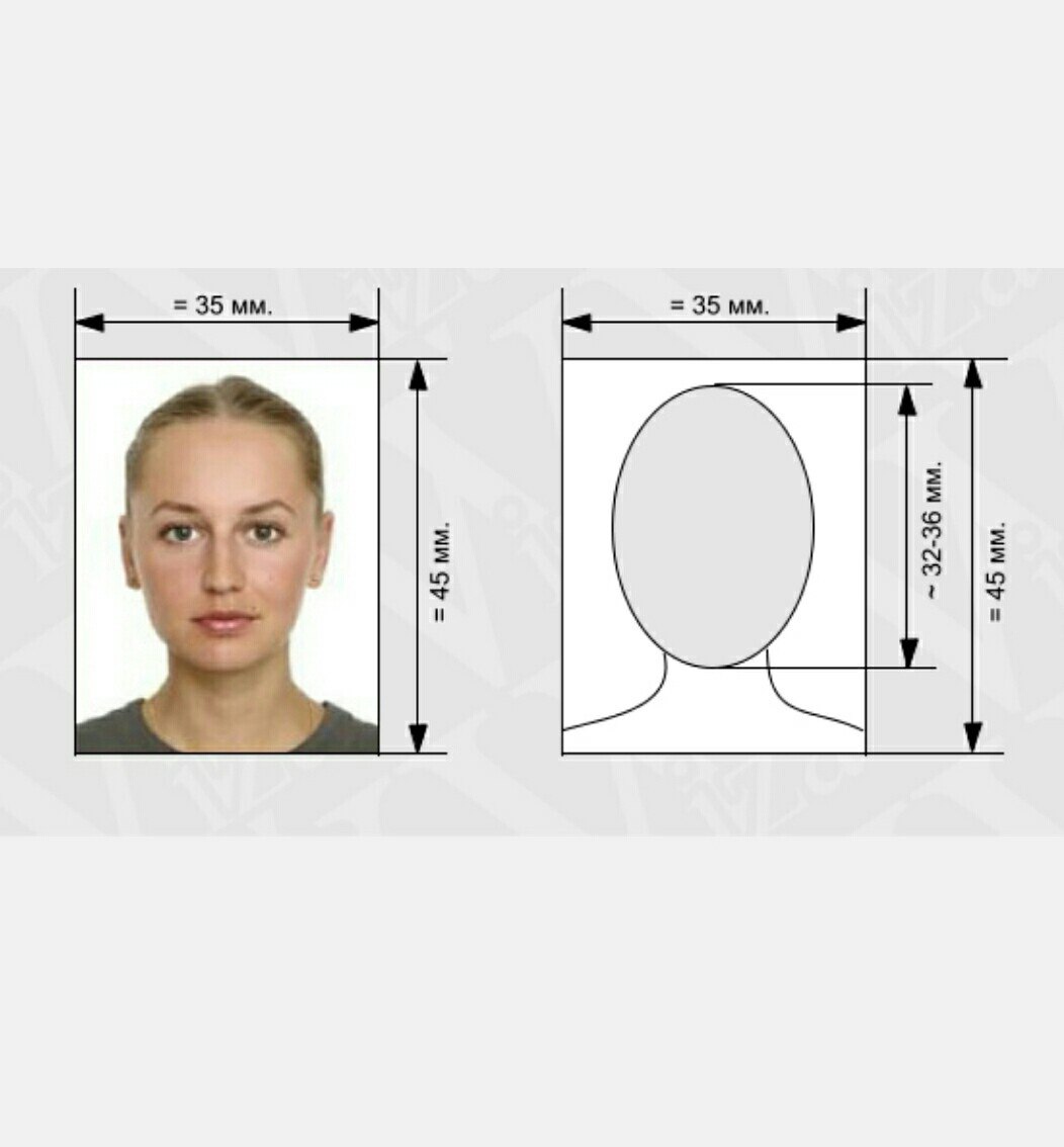 Образец фото на российский паспорт