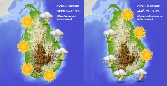 Погода шри ланка по месяцам и температура