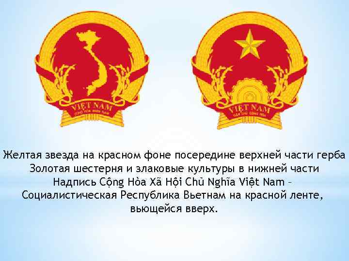 Вьетнамский флаг. символы вьетнама: флаг, герб и гимн история создания флага вьетнама