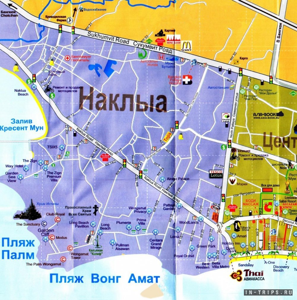 Рынки в паттайе на карте. Карта побережья Паттайи с отелями. Паттайя Джомтьен карта. Карта Паттайи с отелями. Паттайя карта с отелями на русском языке.