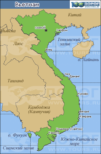 Вьетнам политическая карта мира