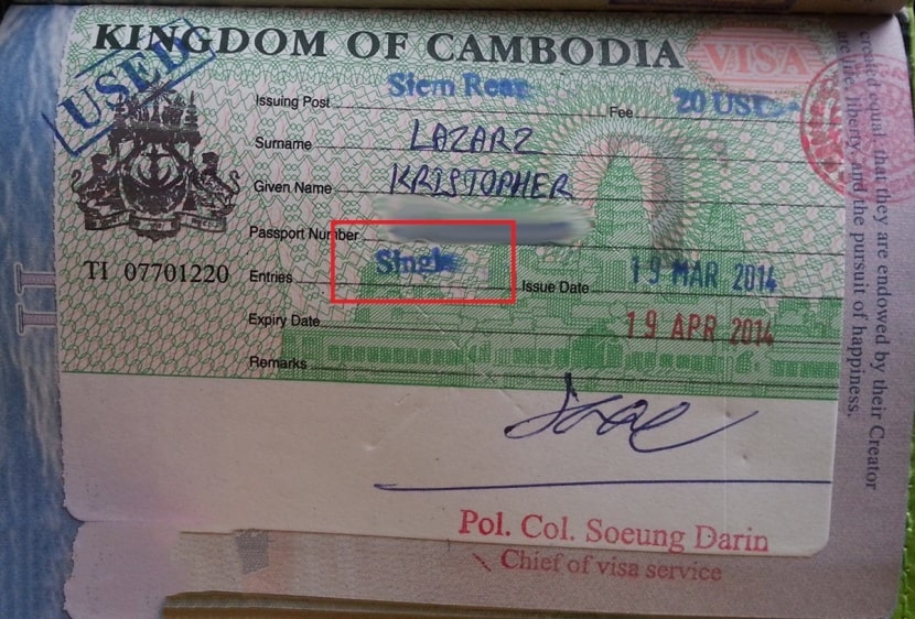 Виза в камбоджу