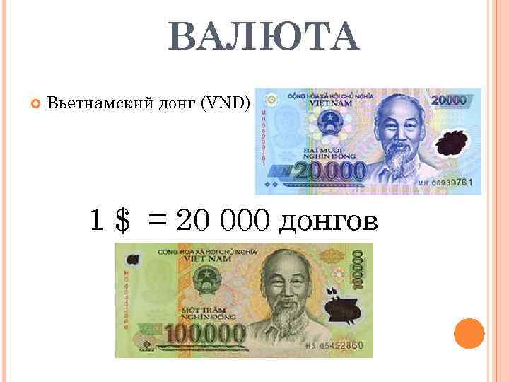 Валюта вьетнама