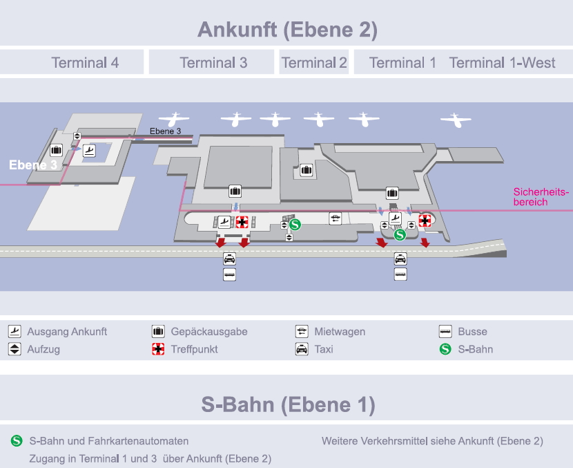 Аэропорт франкфурт схема терминалов