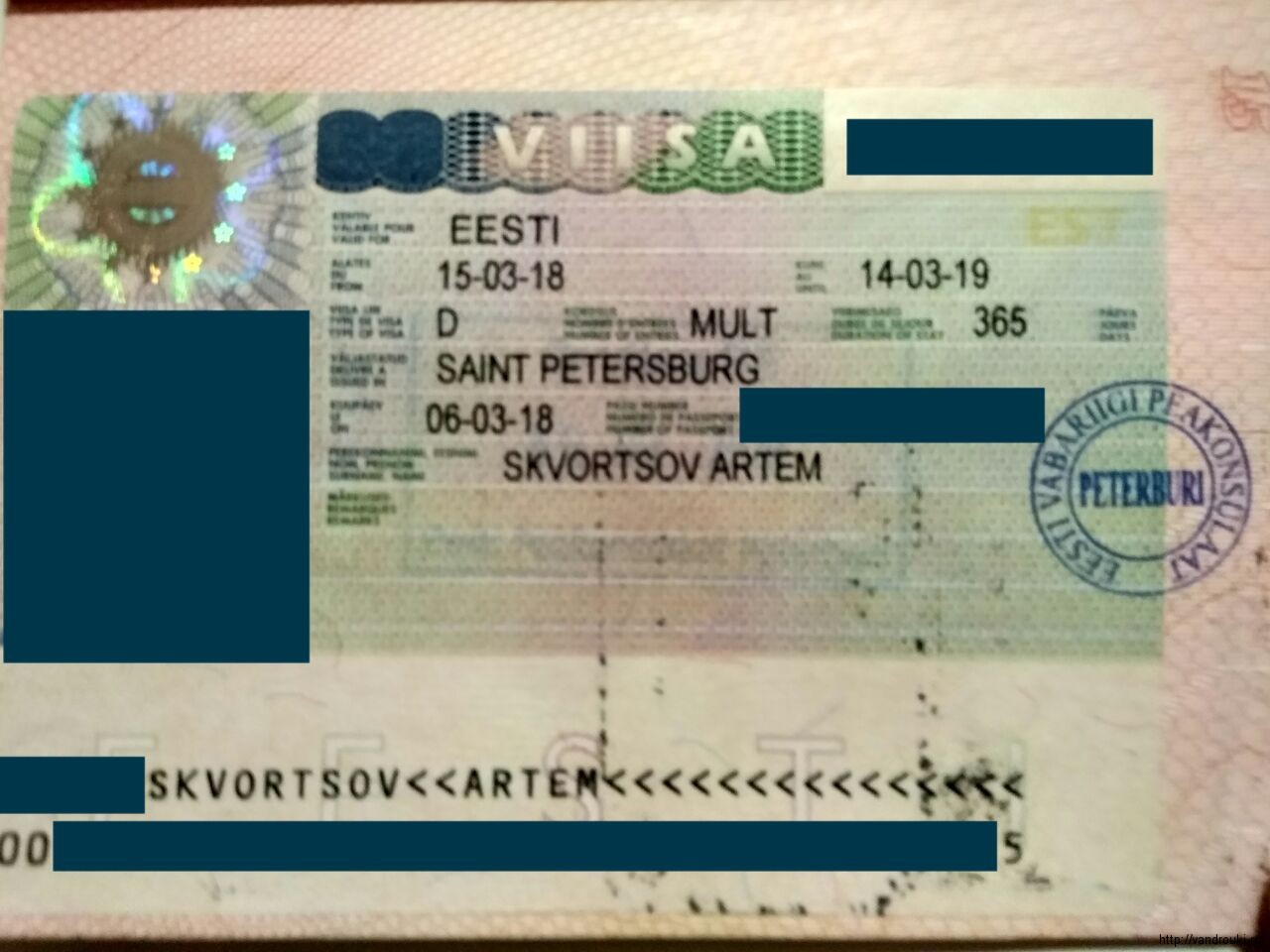 фото виза эстония требования