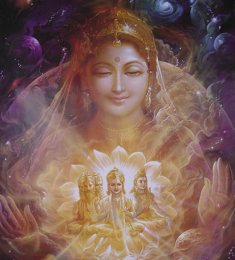 Восьмирукая индийская богиня