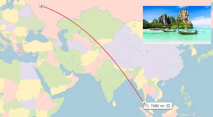 Сколько лететь до тайланда из спб