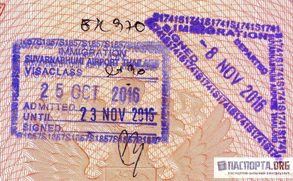 Виза и безвизовый въезд в тайланд