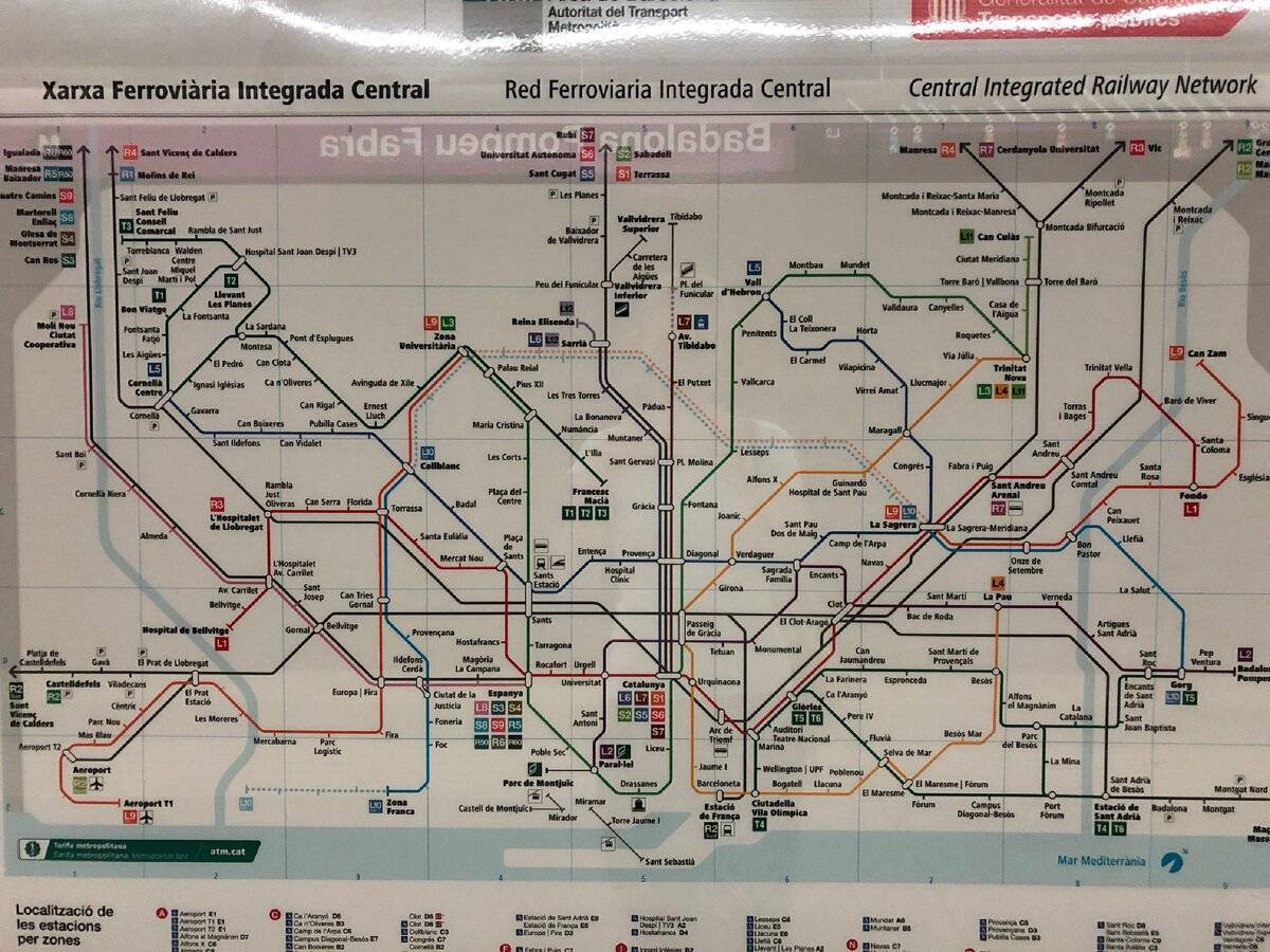 Схема метро испании