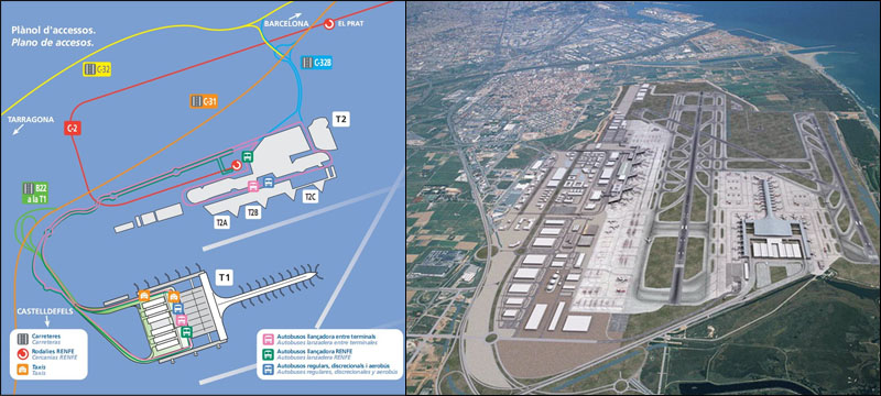 Аэропорт барселоны терминал 2 схема