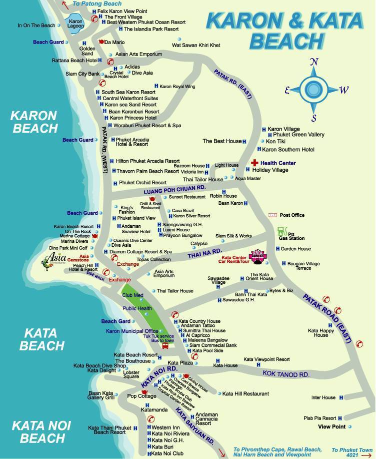 Пляж карон на пхукете — инфраструктура, развлечения, отели