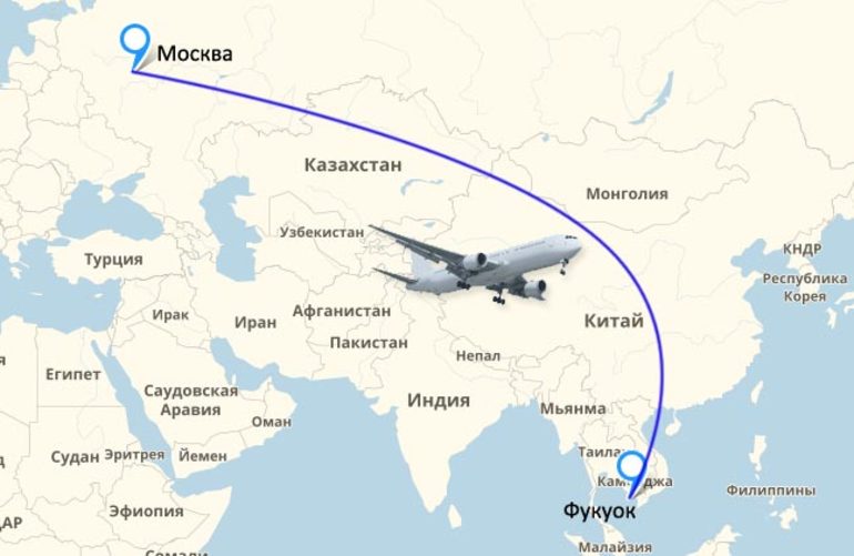 Сколько лет летают самолеты. Маршрут перелета Москва Вьетнам. Путь на самолёте из Москвы во Вьетнам. Карта самолетов. Путь самолёта из Москвы в Тайланд.