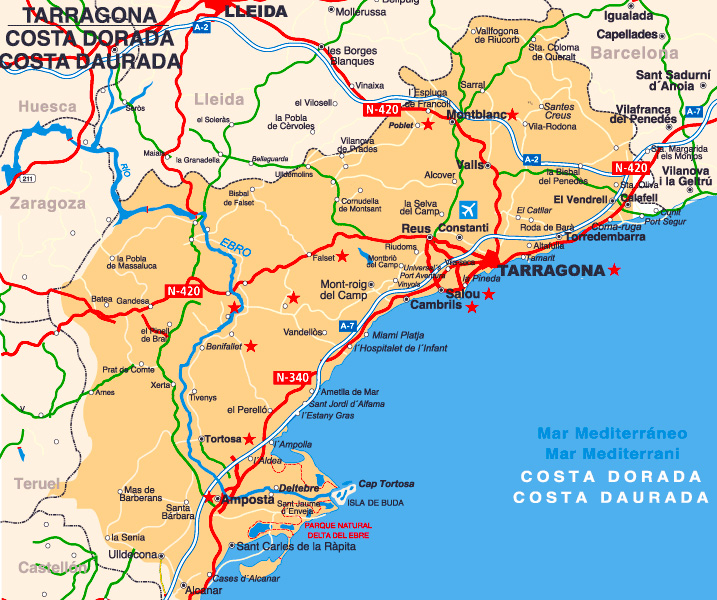 Барселона карта побережья