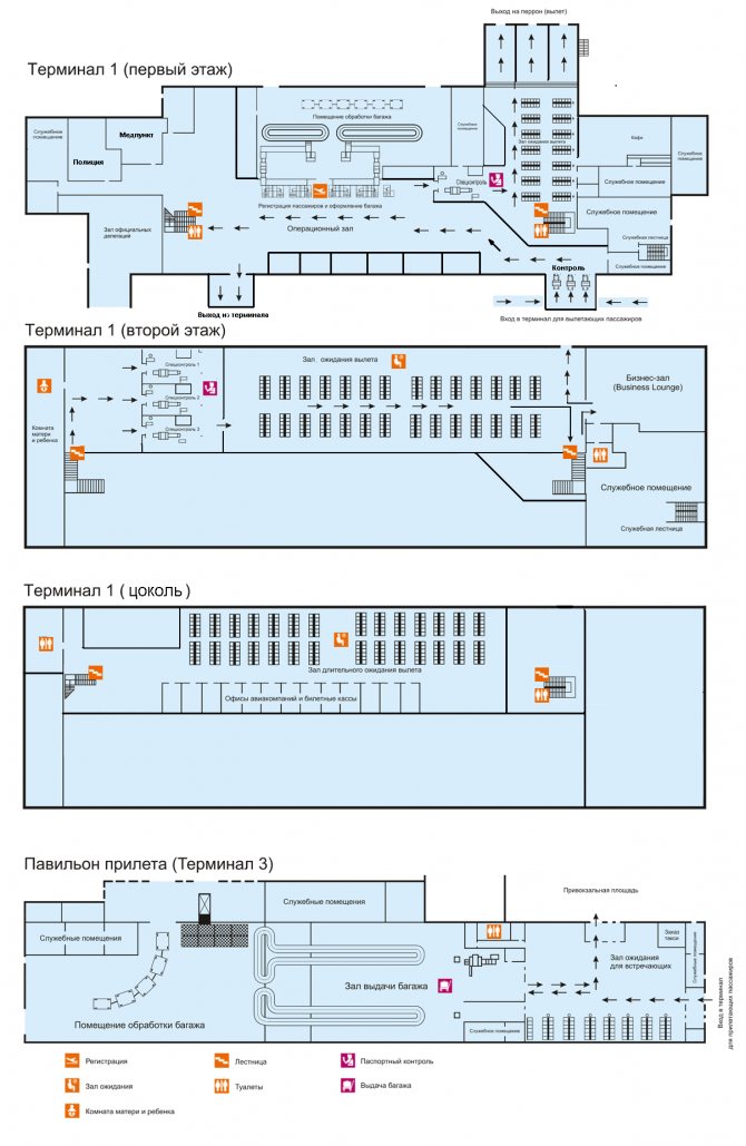 Аэропорт уфа схема выходов