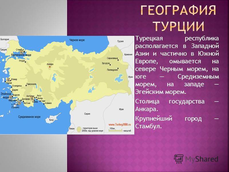 Турция характеристика по плану