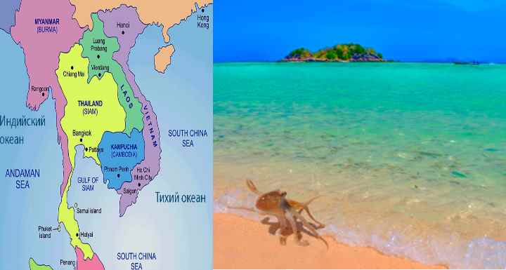 Какое море и океан омывают береговую линию в таиланде? обзор +видео