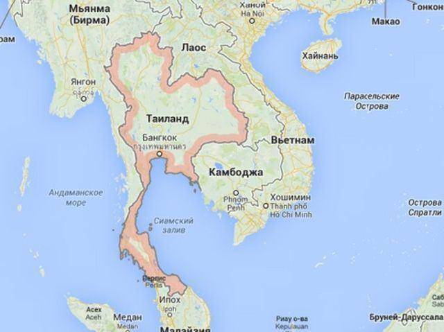 Карты таиланда. подробная карта таиланда на русском языке с курортами и отелями