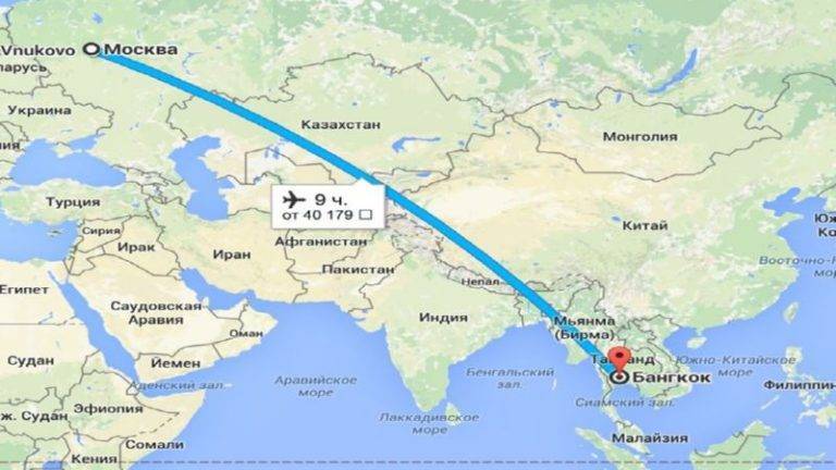 Сколько лететь до тайланда из иркутска
