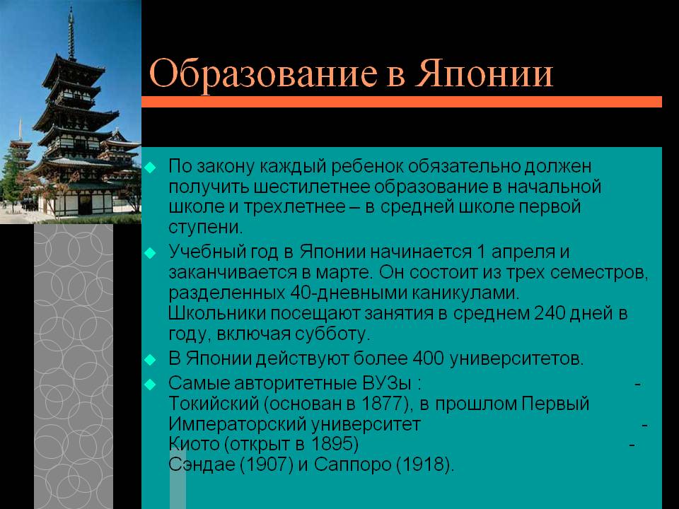 Презентация дошкольное образование в японии