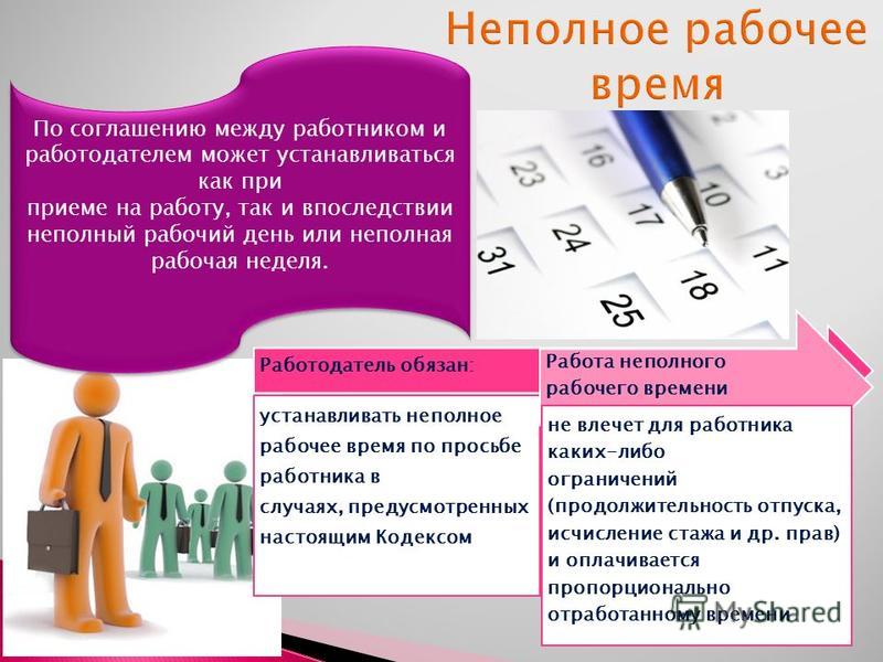 Неполное работа ищу. Работа неполный рабочий день. Неполный рабочий день для студентов. Неполное рабочее время сколько часов. Презентация неполный рабочий день.