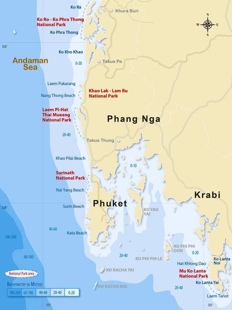 Какое море в тайланде - сиамский залив, андаманское море