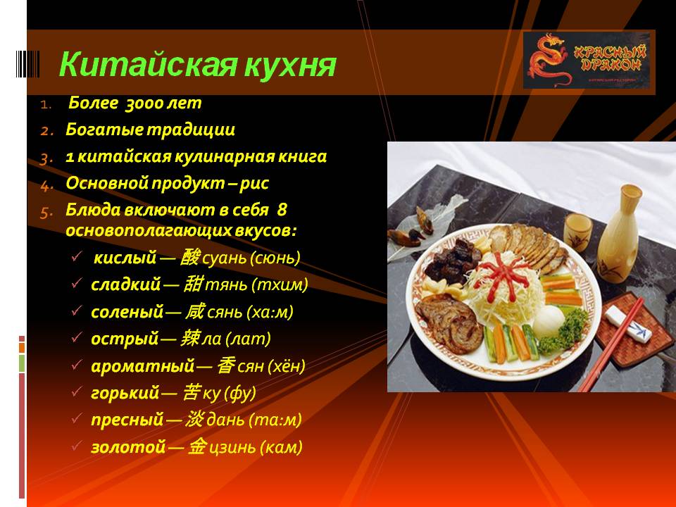 Исследовательский проект китайская кухня