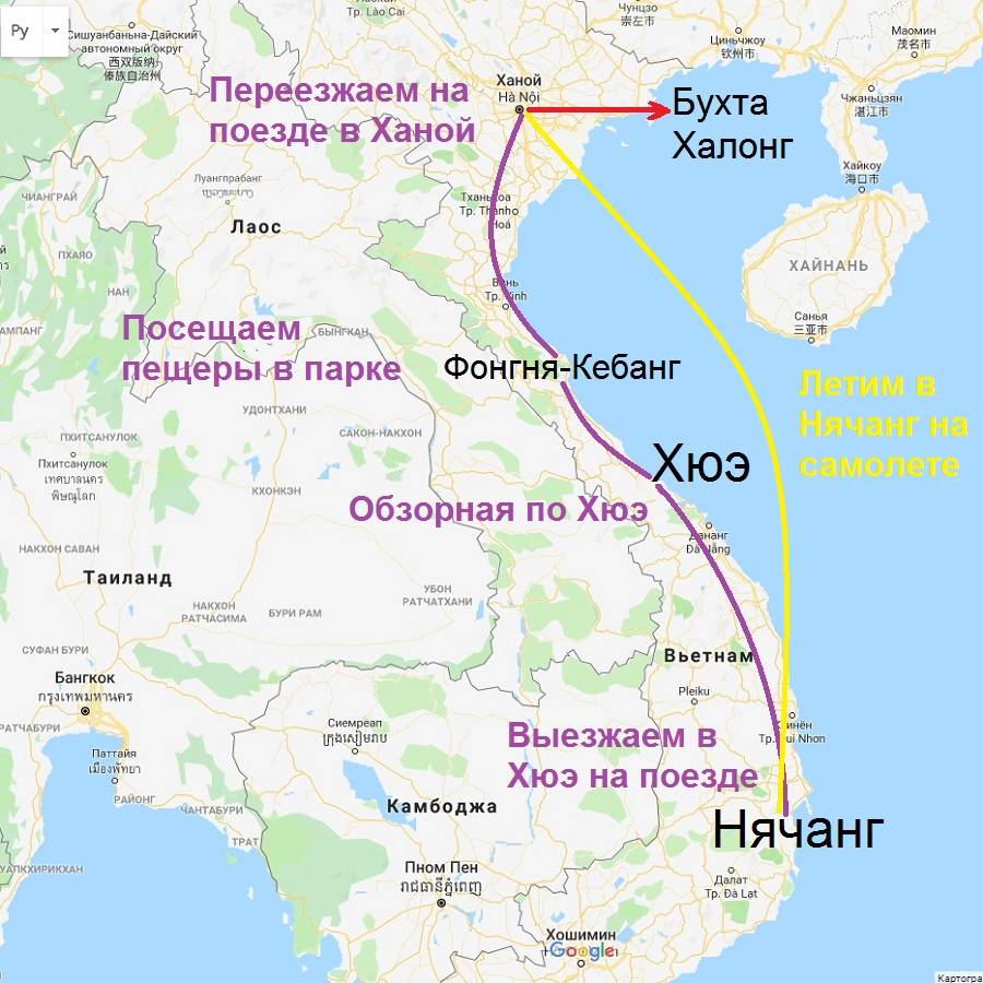 Карта нячанга на русском для туристов (2022)