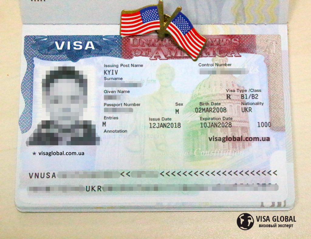 Как выглядит виза в США