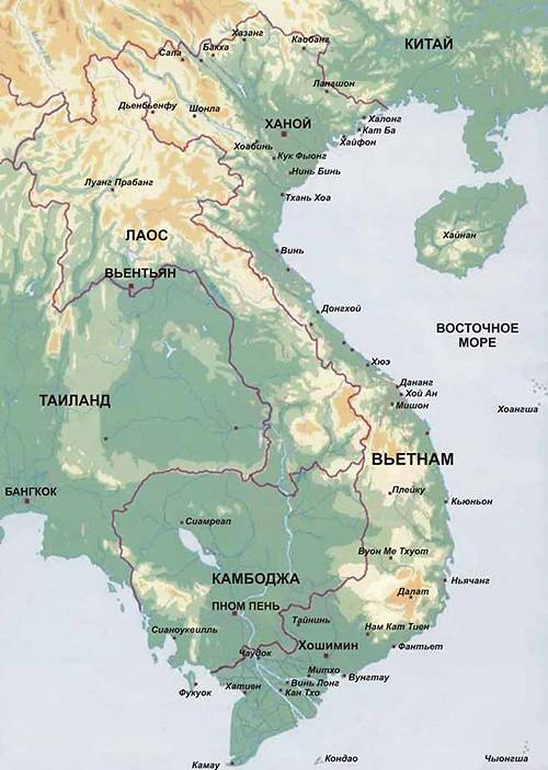 Где находится вьетнам. на полуострове индокитай...