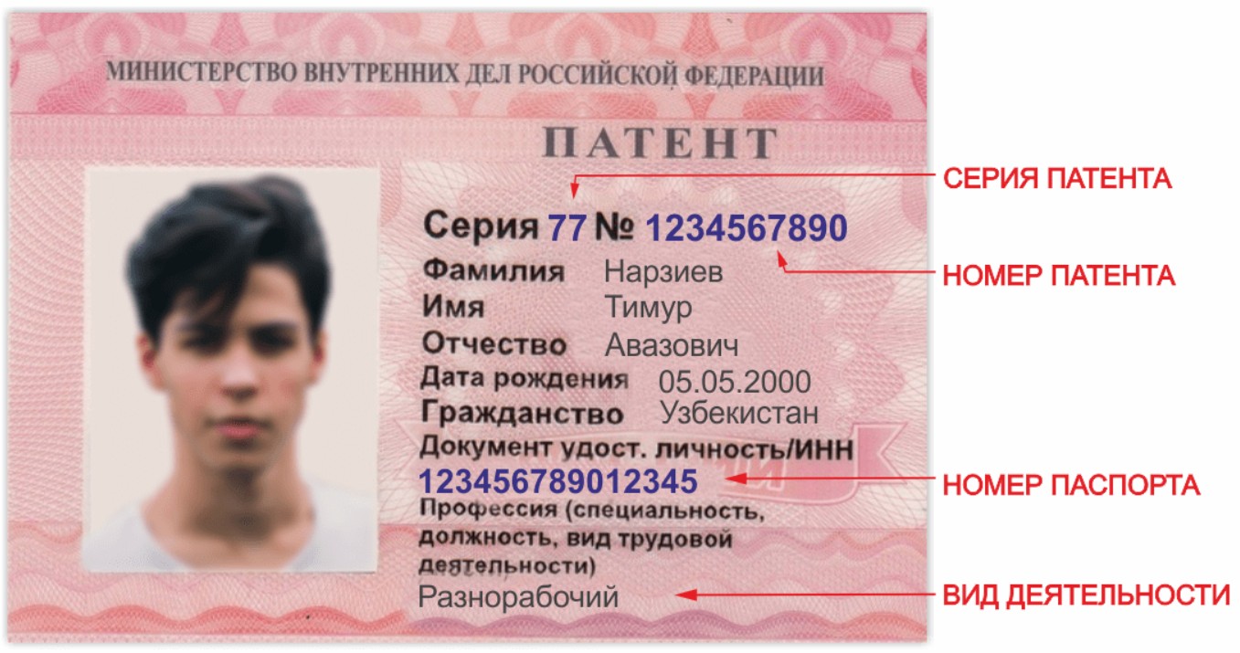 Трудовой патент на работу для иностранных граждан 2021