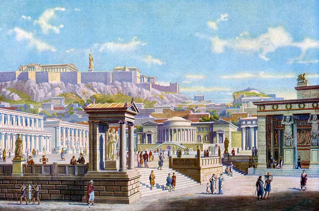 Древняя агора в афинах: торговая площадь и исторический памятник
