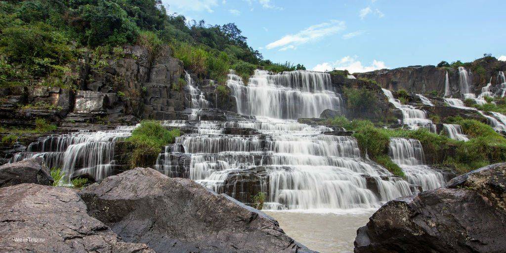 Водопад слон — слоновий водопад в далате, самый мощный водопад далата, вьетнам