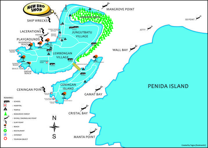 Острова нуса пенида и нуса лембонган