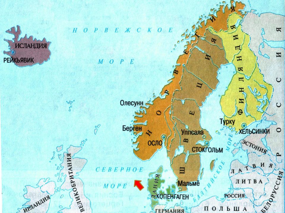 Северная европа норвегия швеция. Скандинавский полуостров политическая карта. Скандинавский полуостров на карте. Карта Северной Европы. Политическая карта Северной Европы.