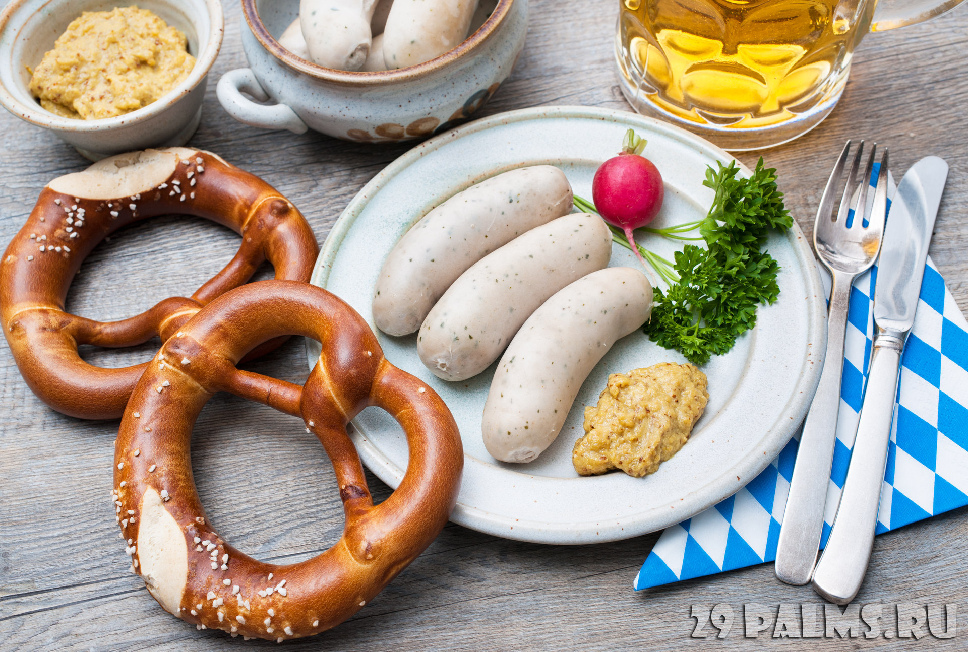 Особенности приготовления баварских колбасок
