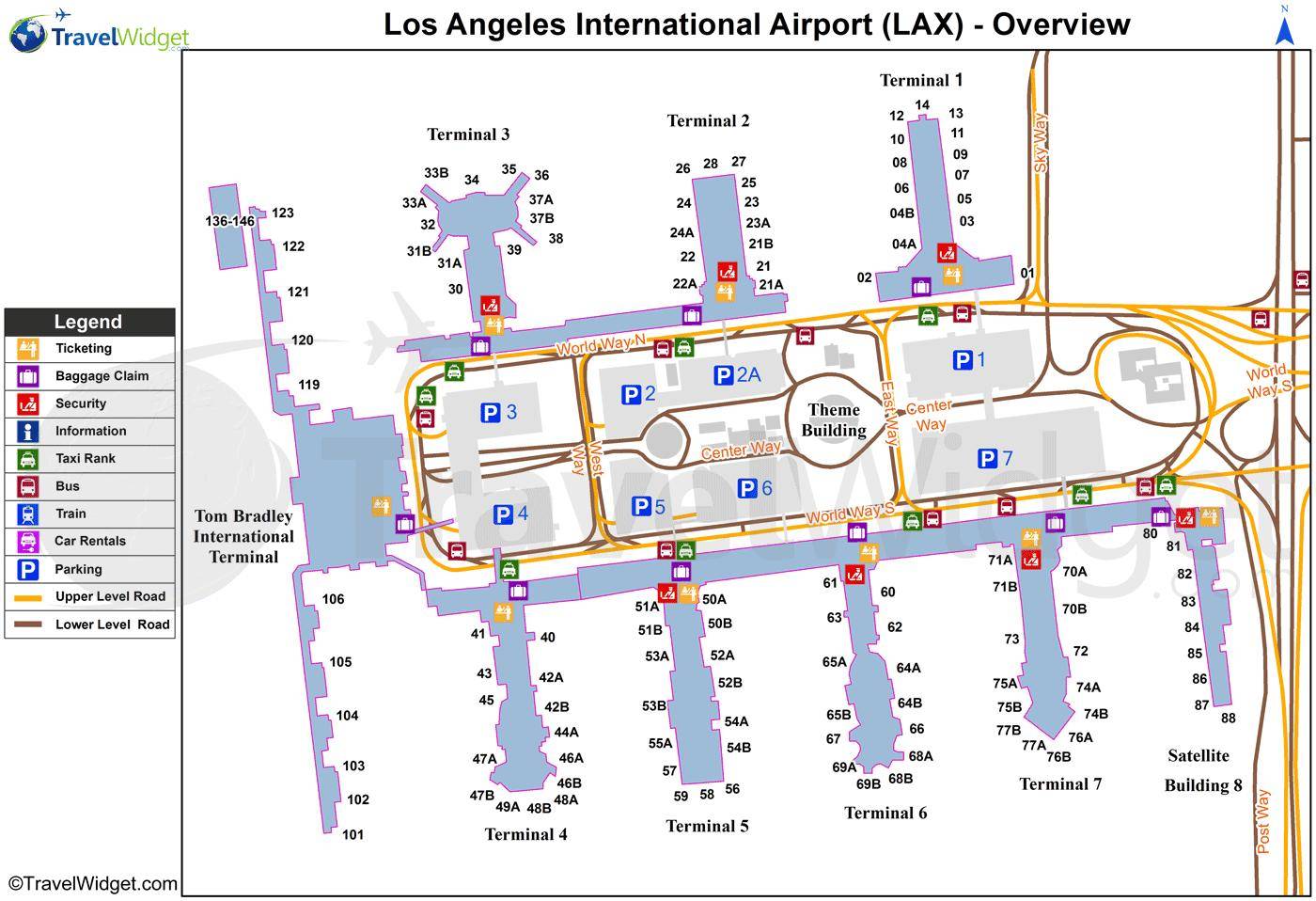 Аэропорт лос-анджелеса: описание, расположение, маршруты на карте