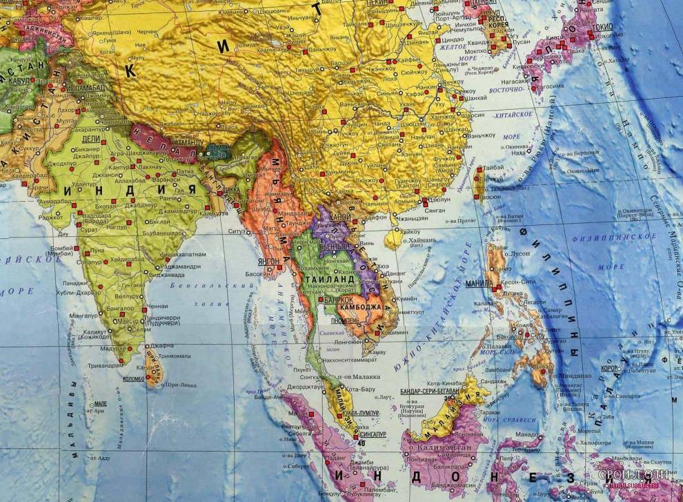 Место тайланда на карте мира: обзор материка и городов +видео