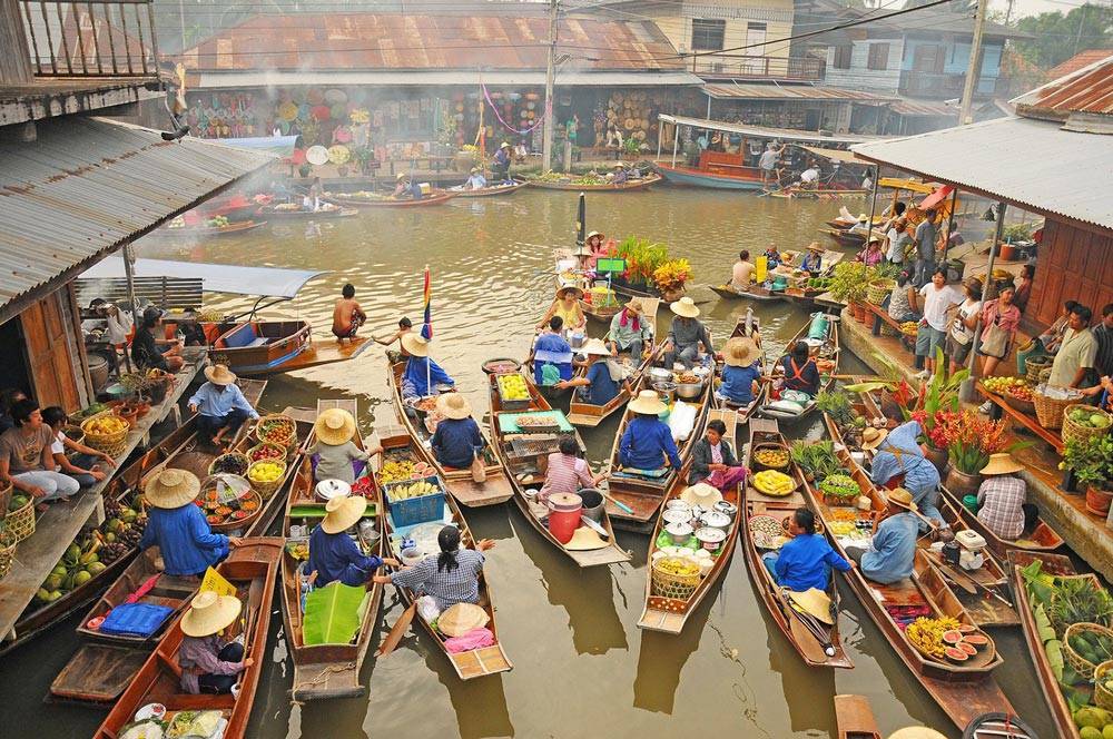 Плавучий рынок в бангкоке: адрес, как добраться