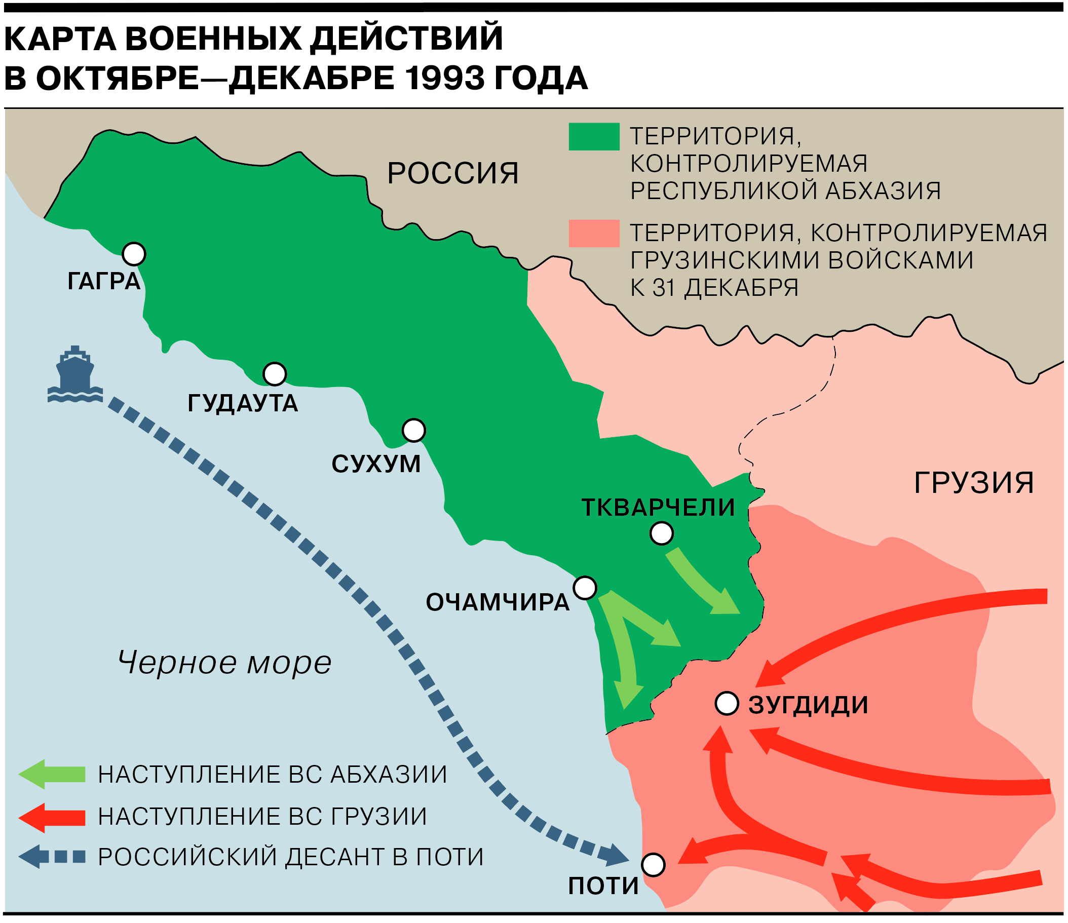 Где проходит граница россии со странами абхазия