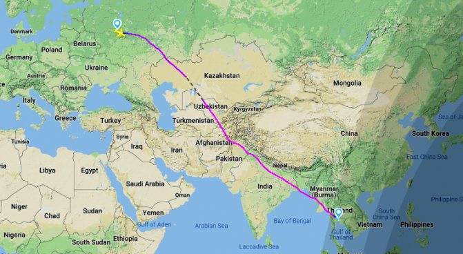 Сколько лететь из россии в таиланд: все варианты с временем и пересадками