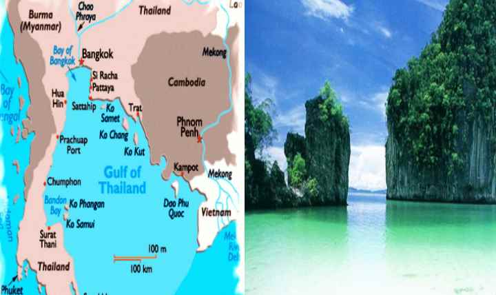 Какое море или океан омывает таиланд