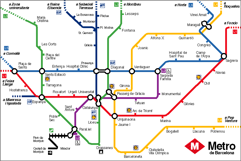 Схема метро барселоны на русском языке