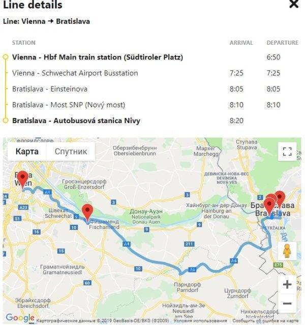 Как добраться из братиславы в вену. автобус, поезд, катер