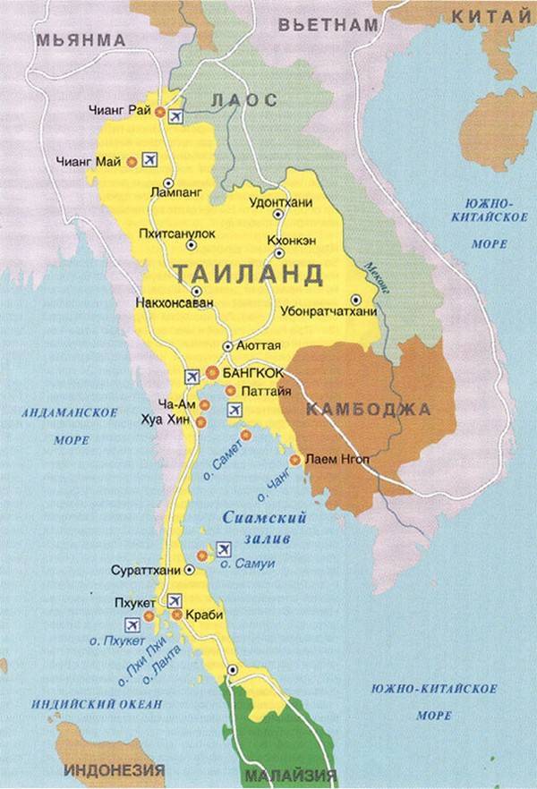 Где находится таиланд, с каким странами граничит ???? toursthailand