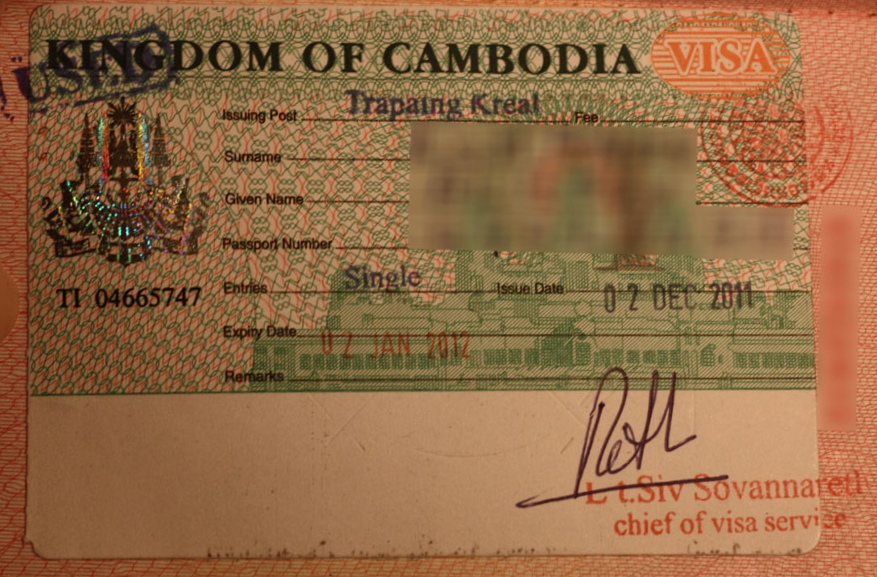 Виза в камбоджу для россиян: порядок оформления