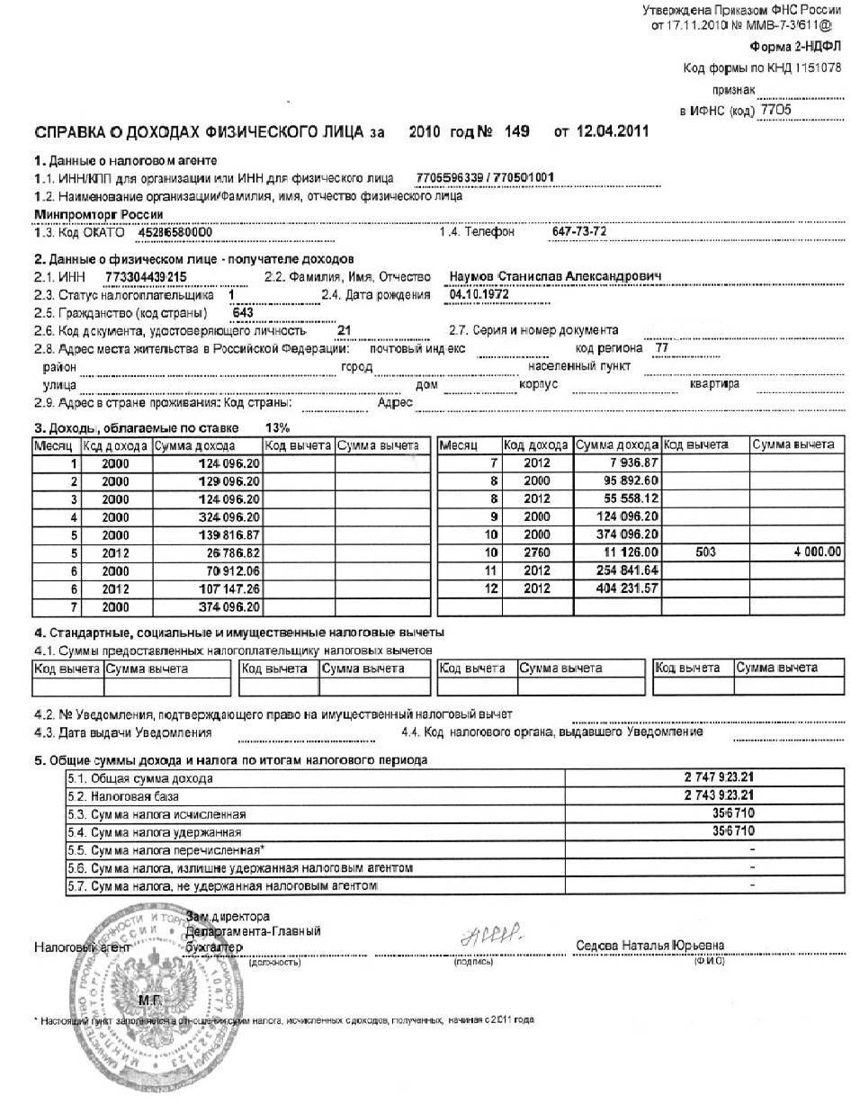 Образец 2 ндфл от ип образец