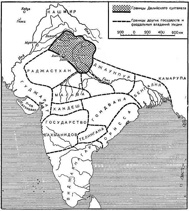 Делийский султанат карта
